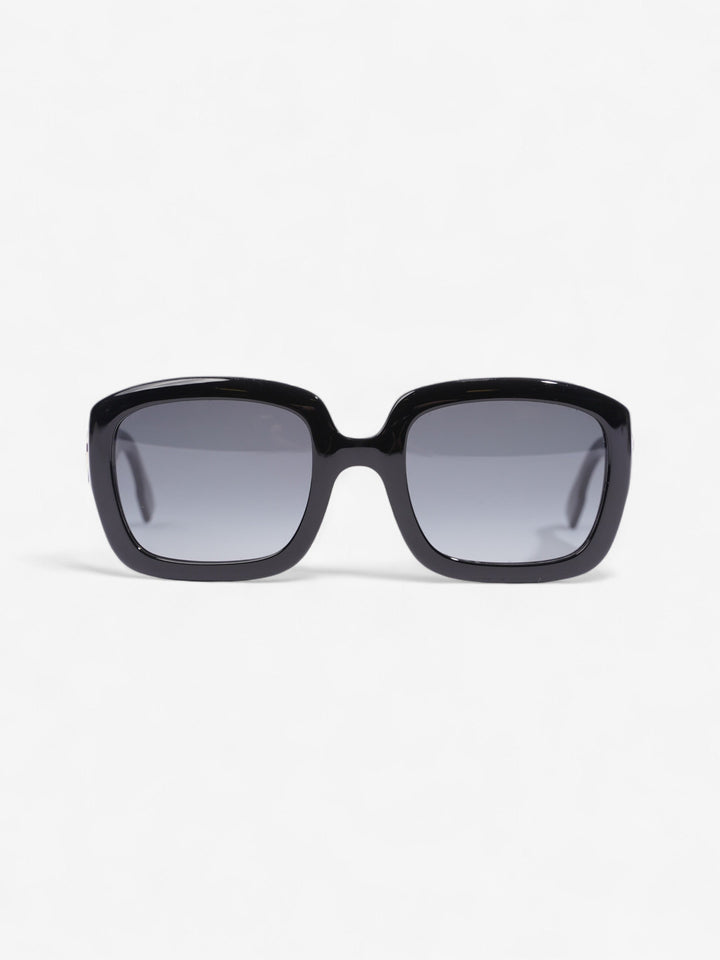 Christian Dior Square Sunglasses Black Acetate 145mm