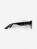 Christian Dior Square Sunglasses Black Acetate 145mm