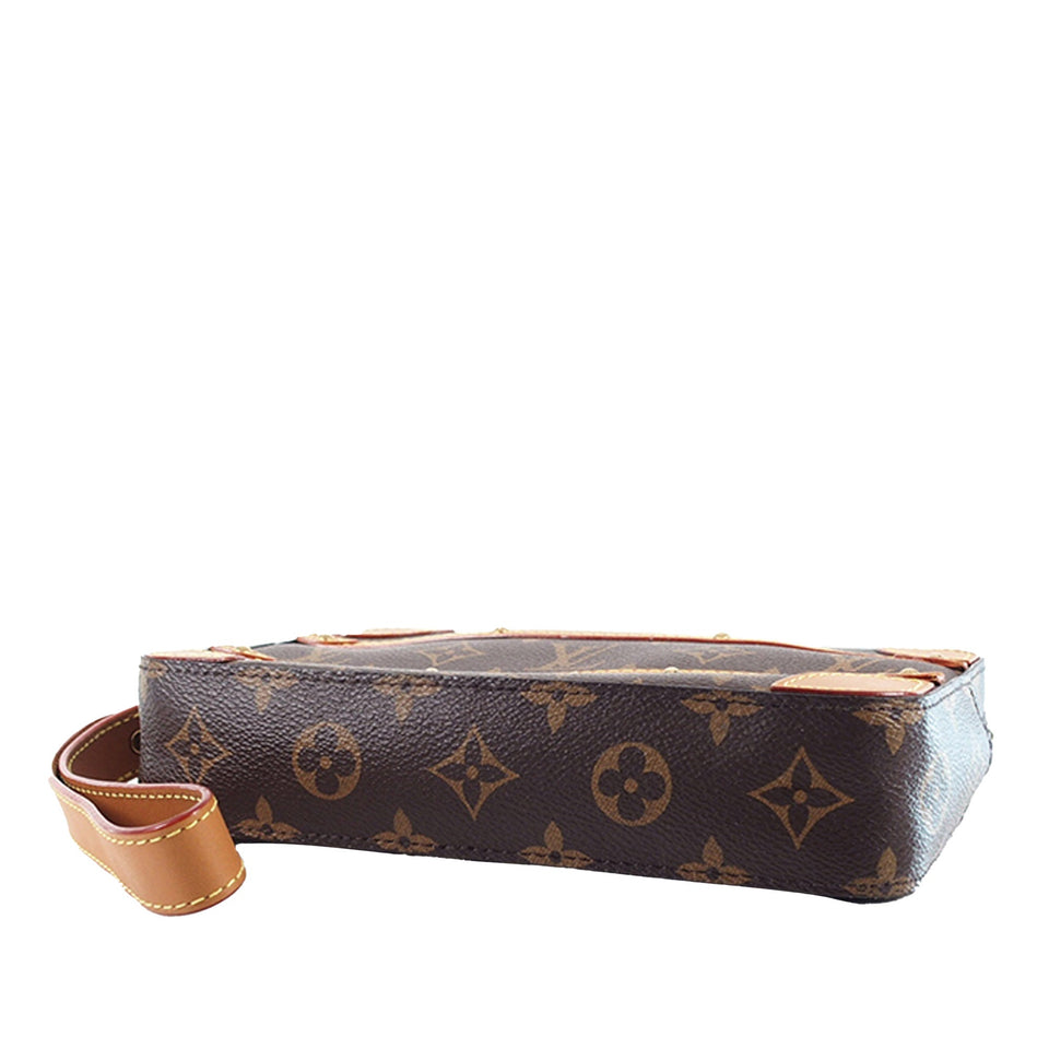 Louis Vuitton Soft Trunk Pouch Monogram Canvas Clutch