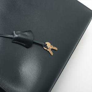 Hermes Kelly 28   Box Calf Blue Indigo - Stamp Square A 1997