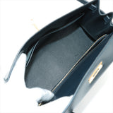 Hermes Kelly 28   Box Calf Blue Indigo - Stamp Square A 1997