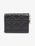 Christian Dior Lady Dior Wallet Black / Light Gold Lambskin Leather Medium