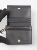 Christian Dior Lady Dior Wallet Black / Light Gold Lambskin Leather Medium