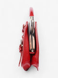 Christian Dior Bondage Clutch Red Calfskin Leather
