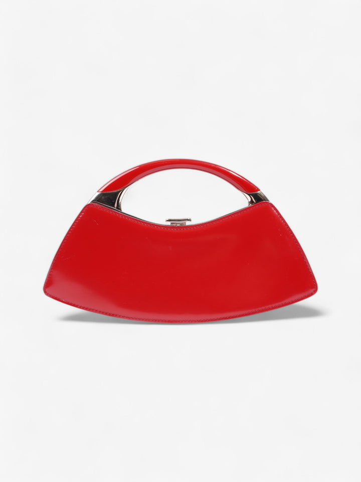 Christian Dior Bondage Clutch Red Calfskin Leather