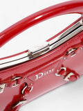 Christian Dior Bondage Clutch Red Calfskin Leather