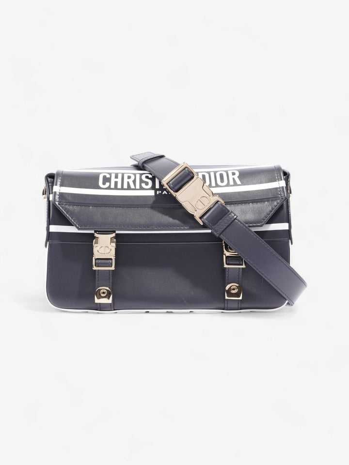 Christian Dior Diorcamp Bag Navy / White Leather Small
