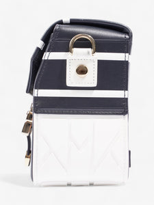 Christian Dior Diorcamp Bag Navy / White Leather Small