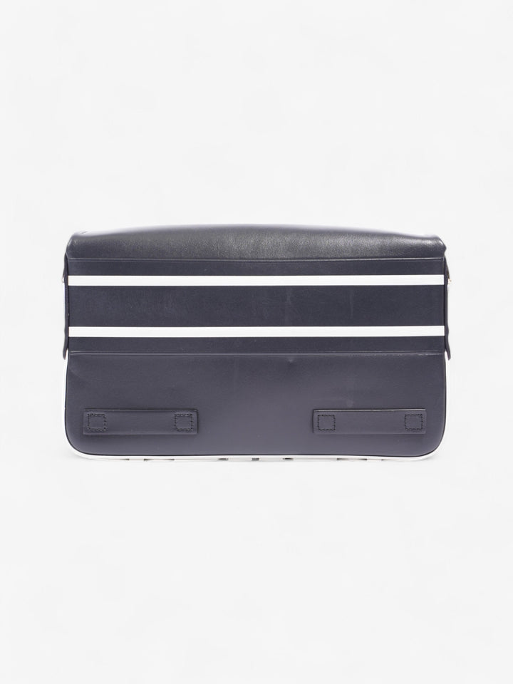 Christian Dior Diorcamp Bag Navy / White Leather Small