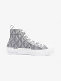 Christian Dior B23 CD Diamond Sneakers Grey / White Canvas EU 44 UK 10