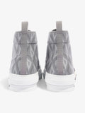 Christian Dior B23 CD Diamond Sneakers Grey / White Canvas EU 44 UK 10