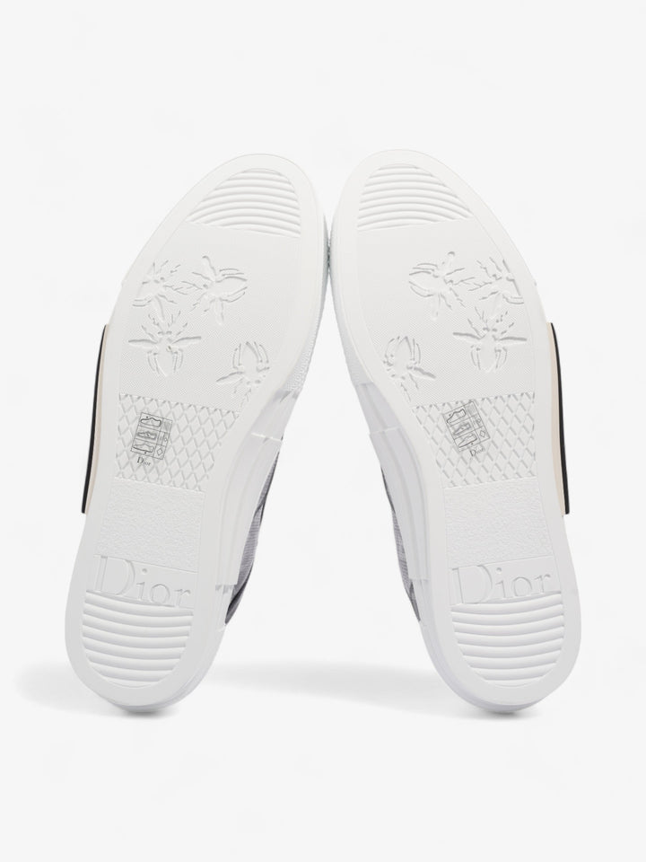 Christian Dior B23 CD Diamond Sneakers Grey / White Canvas EU 44 UK 10