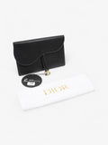 Christian Dior Saddle Pouch Black Leather