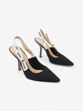Christian Dior J'ADior Slingback Pump 100 Black / White Fabric EU 38.5 UK 5.5