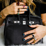 Vintage Hermes Birkin 25 Black Salvator Lizard With Jacob & Co. White Gold & Diamond Hardware - 2009, Square M