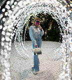 Vintage Hermes Custom Swarovski Crystal Birkin 25 White Epsom Palladium
