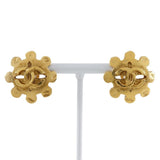 Chanel Coco Mark Gold Plated Earrings 94P