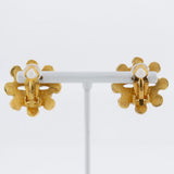 Chanel Coco Mark Gold Plated Earrings 94P