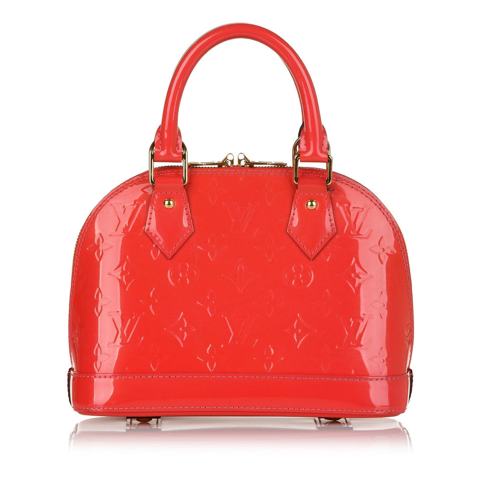 Louis Vuitton Alma BB Red Vernis Handbag