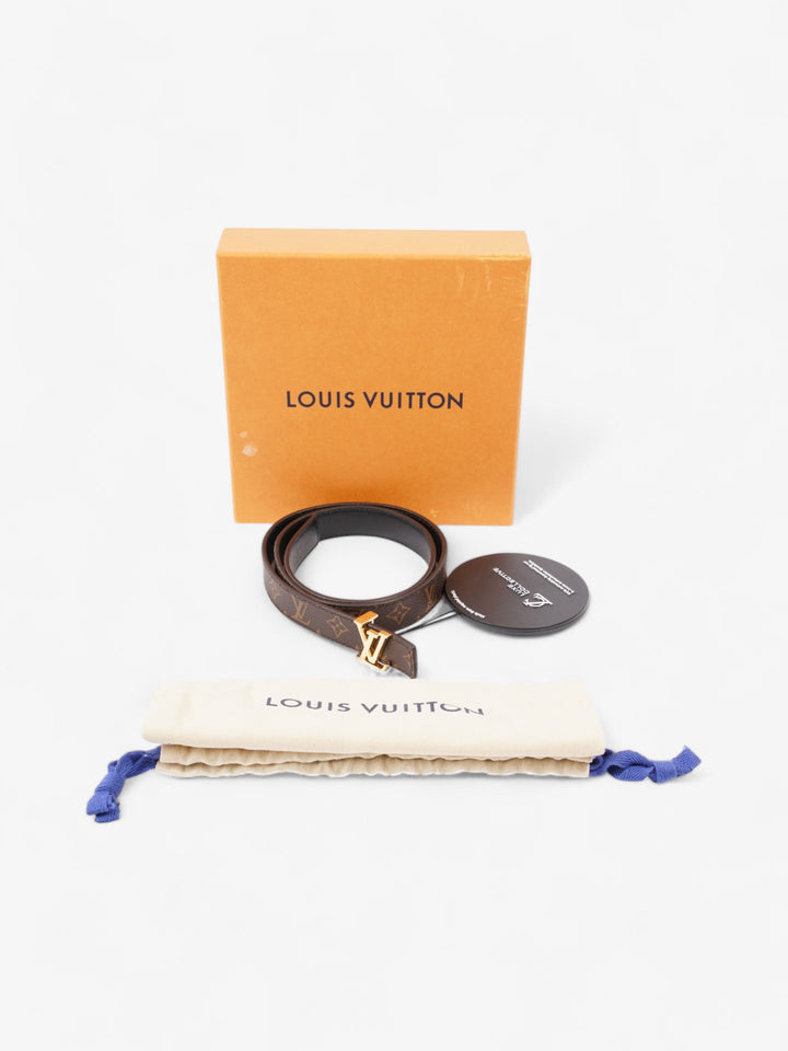 Louis Vuitton LV Initiales Reversible Belt Monogram / Black / Gold Coated Canvas 65cm / 26"