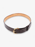 Louis Vuitton Single Buckle Belt Burgundy Patent Leather 80cm 32"