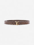 Louis Vuitton LV Initiales Reversible Belt Damier Ebene Coated Canvas 80cm / 32"