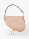 Christian Dior Saddle Bag Rose Beige  Calfskin Leather