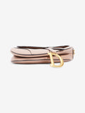 Christian Dior Saddle Bag Rose Beige  Calfskin Leather