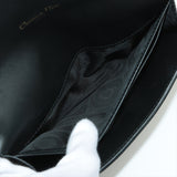 Christian Dior Saddle Leather Chain Wallet Black