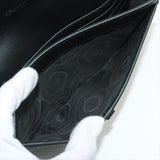 Christian Dior Saddle Leather Chain Wallet Black