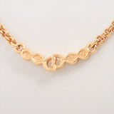 Christian Dior Logo Rhinestone Gold Necklace Costume Jewellery