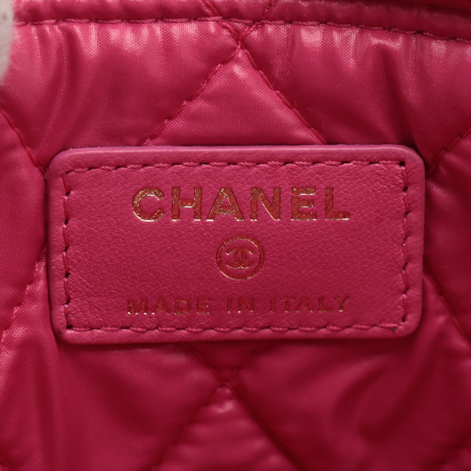 Chanel Lambskin Quilted Pink Pouch Clutch Case