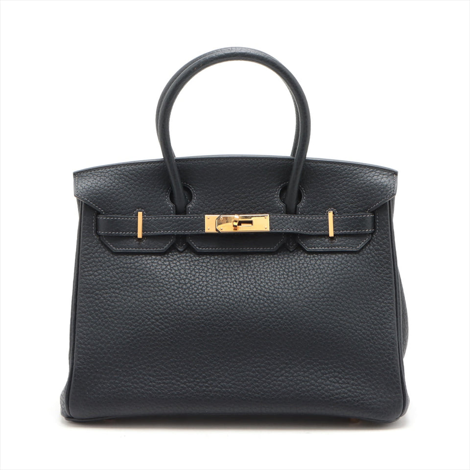 Hermes Birkin 30 Fjord Blue Indigo- H Square