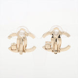 Chanel Coco Logo Green Gemstone Clip On Earrings Costume Jewellery