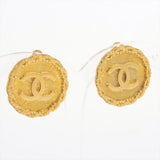 Chanel Coco Logo Gold Clip On Earrings Costume Jewellery