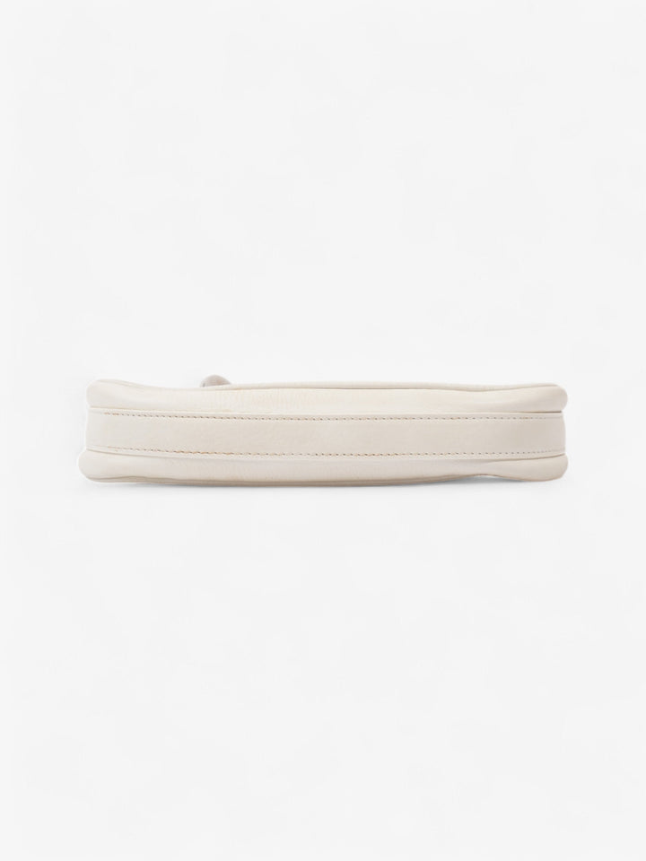 Christian Dior Charms Shoulder Bag White Leather