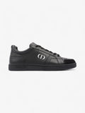 Christian Dior CD Low Top Sneakers Black / White Leather EU 38 UK 5