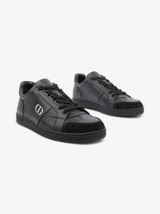 Christian Dior CD Low Top Sneakers Black / White Leather EU 38 UK 5