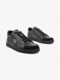 Christian Dior CD Low Top Sneakers Black / White Leather EU 38 UK 5