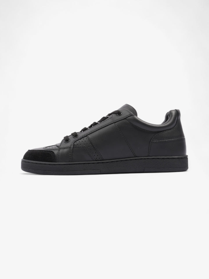 Christian Dior CD Low Top Sneakers Black / White Leather EU 38 UK 5
