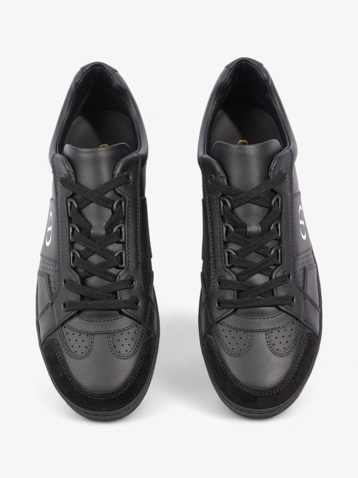 Christian Dior CD Low Top Sneakers Black / White Leather EU 38 UK 5