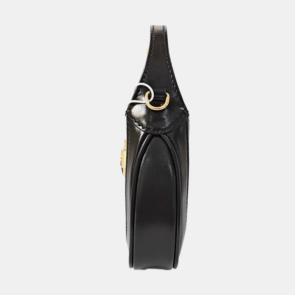 Gucci Jackie 1961 Micro Black Leather Chain Strap Crossbody Bag