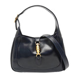 Gucci Jackie 1961 Small Navy Leather Bag with Adjustable Strap
