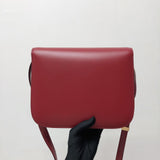 Box Calfskin Medium Classic Box Flap Red with GHW