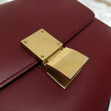 Box Calfskin Medium Classic Box Flap Red with GHW
