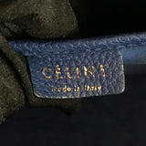 Leather Nano Luggage Tote Blue