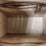 Drummed Leather Micro Luggage Tote in Grey with SHW