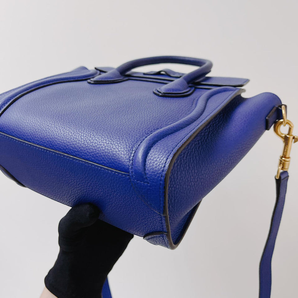 Nano Luggage Tote Blue with GHW
