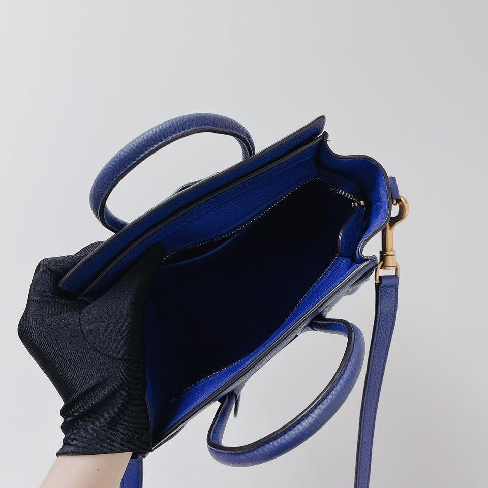 Nano Luggage Tote Blue with GHW