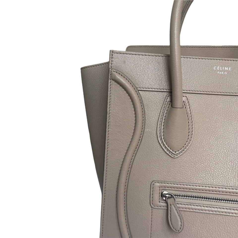 Mini Luggage Grained Leather Beige RHW